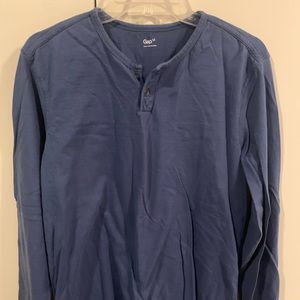 Gap Blue Henley Shirt